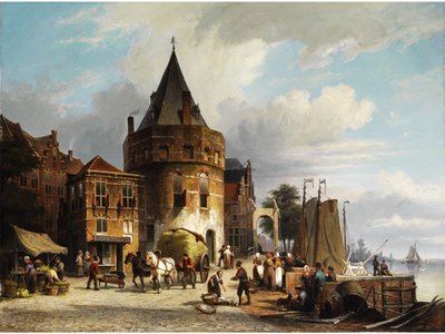 Der Schreiersturm in Amsterdam von Cornelis Christiaan Dommersen